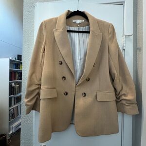 Veronica Beard Camel Double-Breasted Blazer